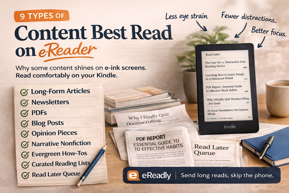 9 Types of Content Best Read on e-Reader